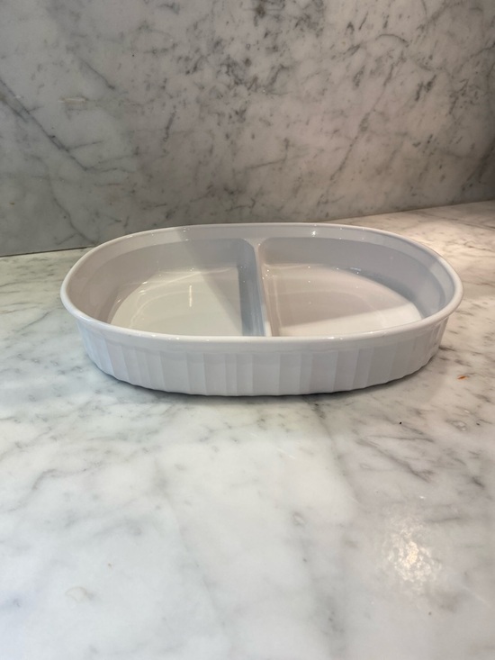 CORNINGWARE Other - Corning French White Divided Ceramic Serving Dish